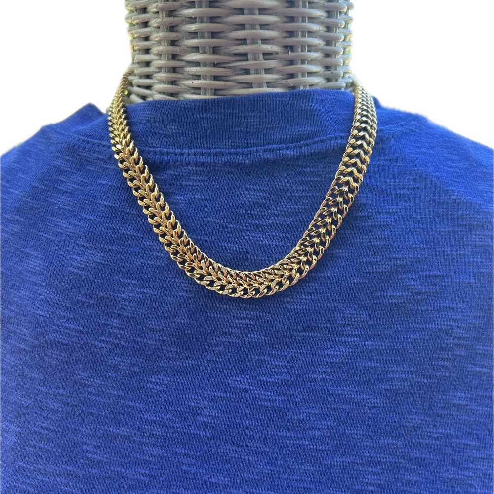 Monet Gold Flat Chain Necklace